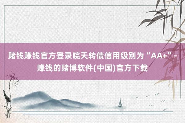 赌钱赚钱官方登录皖天转债信用级别为“AA+”-赚钱的赌博软件(中国)官方下载