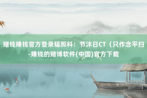 赌钱赚钱官方登录辐照科：节沐日CT（只作念平扫-赚钱的赌博软件(中国)官方下载