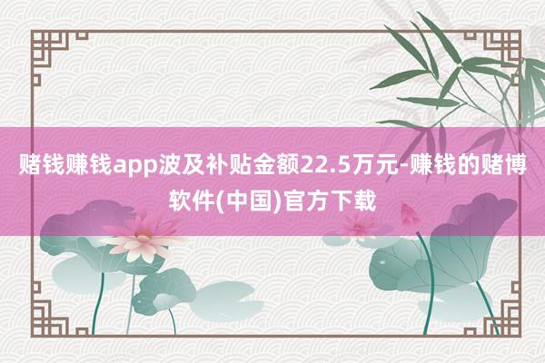 赌钱赚钱app波及补贴金额22.5万元-赚钱的赌博软件(中国)官方下载