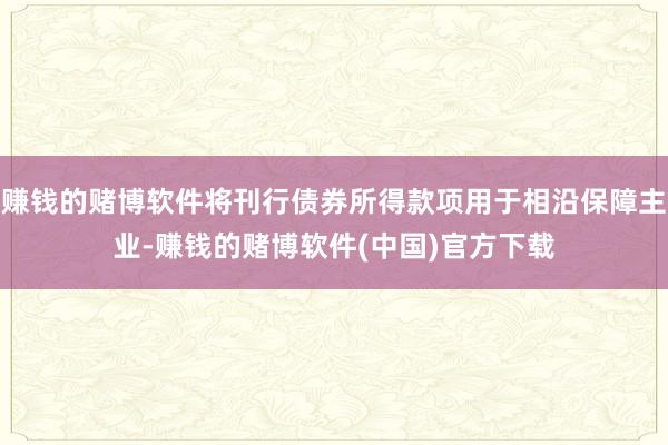 赚钱的赌博软件将刊行债券所得款项用于相沿保障主业-赚钱的赌博软件(中国)官方下载